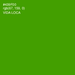 #439F00 - Vida Loca Color Image